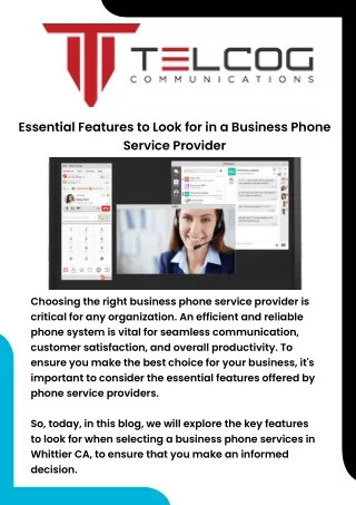 Essential Features to Look for in a Business Phone Service Provider