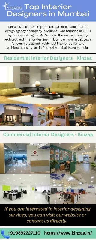 Top 10 interior designers in Mumbai - Kinzaa