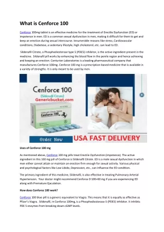 What is Cenforce 100