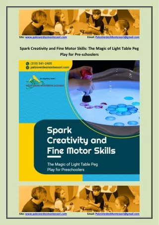 Spark Creativity and Fine Motor Skills