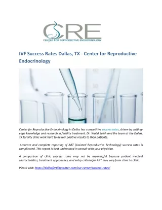IVF Success Rates Dallas, TX - Center for Reproductive Endocrinology