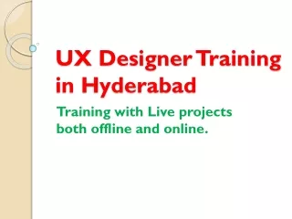 UX Designer Training in Hyderabad