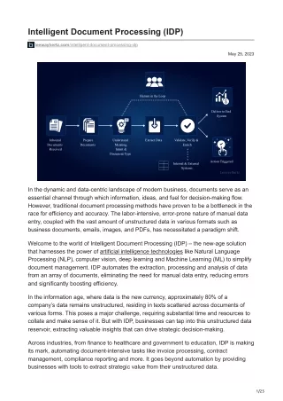 Intelligent Document Processing IDP