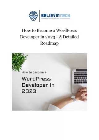 How to Become a WordPress Developer in 2023 - A Detailed Roadmap