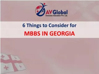 6 Things to Consider for MBBS in Georgia