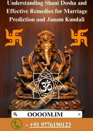 Understanding Shani Dosha and Effective Remedies for Marriage Prediction and Janam Kundali