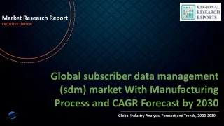 subscriber data management (sdm) market With Manufacturing Process and CAGR Forecast by 2030