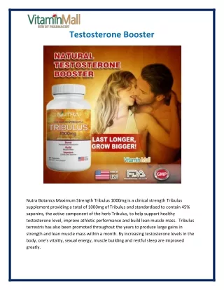 Testosterone booster