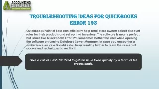 The best ever method to fix QuickBooks Error 193QuickBooks Error 193 is an error