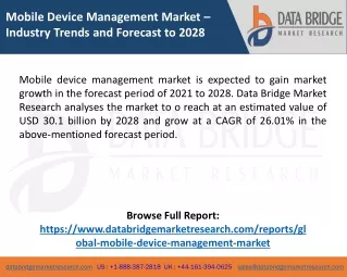 Mobile Device Management Market