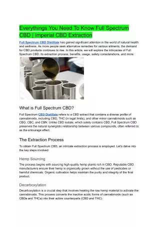 Everythings You Need To Know Full Spectrum CBD Distillate _ Imperial CBD Extraction