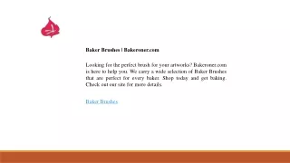 Baker Brushes  Bakeroner.com