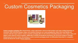 Custom Cosmetics Packaging