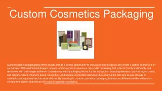 Custom Cosmetics Packaging