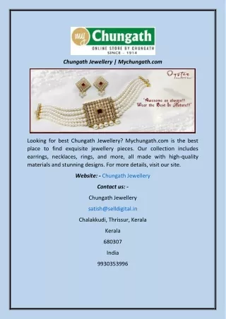 Chungath Jewellery  Mychungath.com