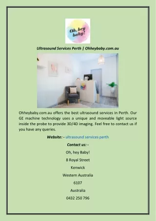 Ultrasound Services Perth  Ohheybaby.com.au