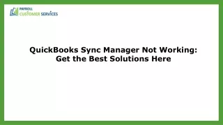 How To Solve QuickBooks Sync Manager Not Working Error