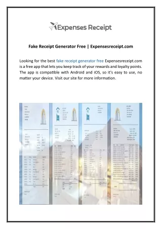 Fake Receipt Generator Free  Expensesreceipt.com4