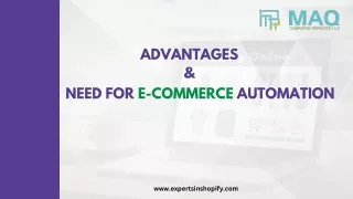 advantages and need for ecommerce