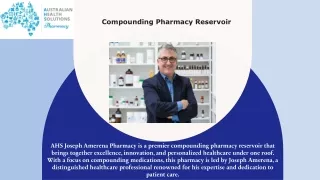 Compounding Pharmacy Reservoir