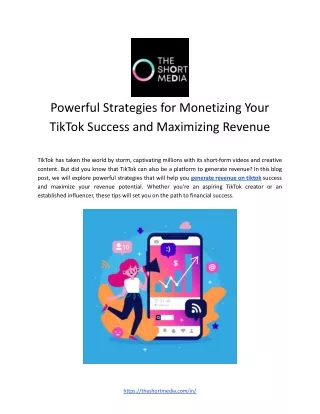 Generate Revenue On Tiktok