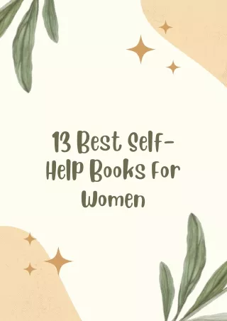 13 Best Self Help Books For Women