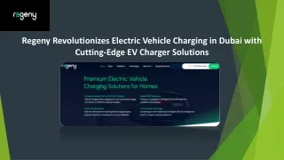 EV Charger in Dubai - Regeny