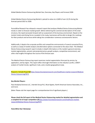 Medical Device Outsourcing Market