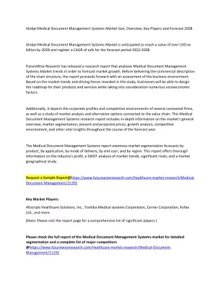 Medical Document Management Systems Market