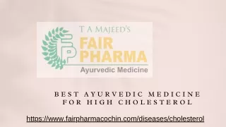 Best Ayurvedic Medicine For High Cholesterol