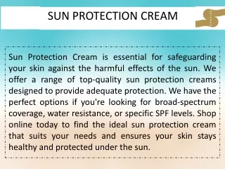 Sun Protection Cream