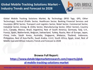 Global Mobile Tracking Solutions Market