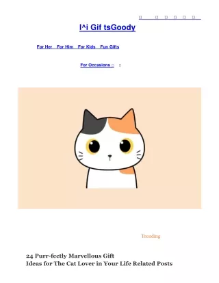 Gift Ideas for Cat Lovers