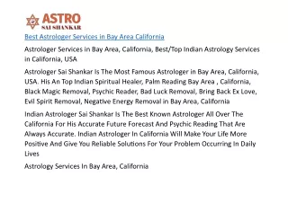 Best Astrologer Services in Bay Area California