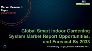 Smart Indoor Gardening System Market Worth US$ 308.8 million by 2033