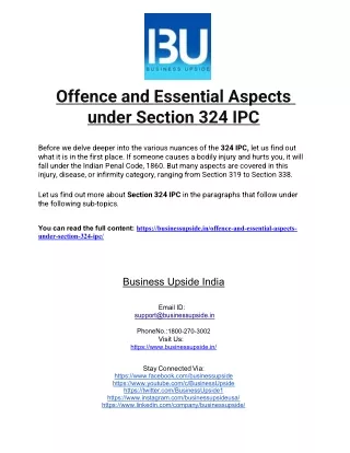Offence and Essential Aspects under Section 324 IPC