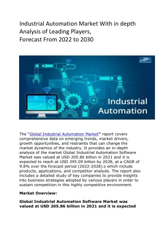 Industrial Automation Market With in