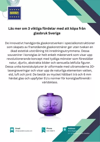 Läs mer om 3 viktiga fördelar med att köpa från glasbruk Sverige