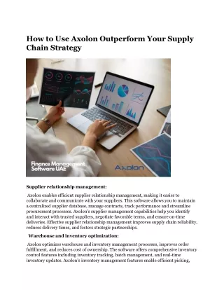 How to Use Axolon Outperform Your Supply Chain Strategy