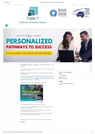 Personalized Pathways to Success_ Visa Services with Triple I