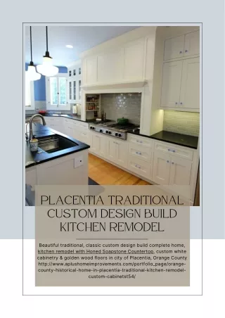Placentia Traditional Custom Design Build Kitchen Remodel