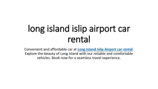 long island islip airport car rental