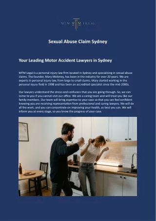 Sexual Abuse Claim Sydney