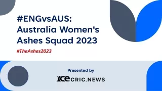 Australia Women's Ashes Squad 2023