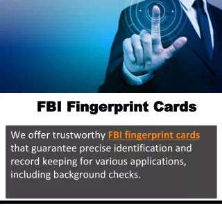 FBI Fingerprint Cards