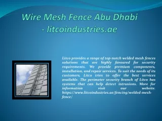 Wire Mesh Fence Abu Dhabi - litcoindustries.ae