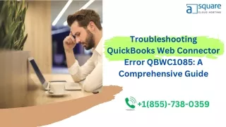 How to Fix QuickBooks Web Connector Error QBWC1085?