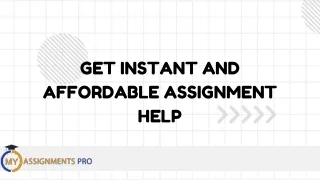 Get instant and affordable assignment help