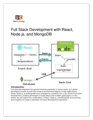 Full Stack Development with React