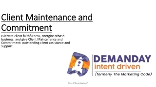 Client Maintenance and Commitment